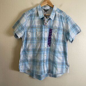 NEW Eddie Bauer Womens XXL Adventure Shirt Plaid Moisture Wicking UPF 50 Outdoor